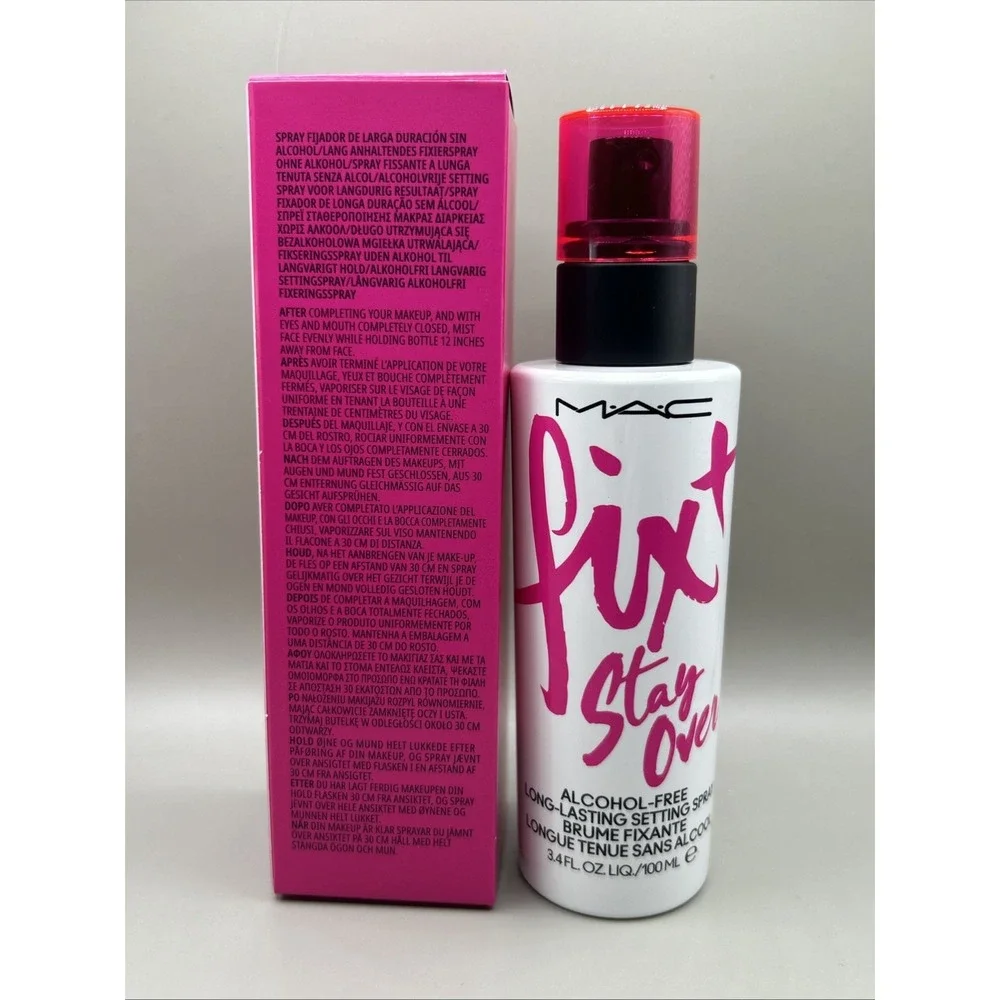 Mac Fix+ Stay Over Alcohol Free Long Lasting Setting Spray 3.4oz/100ml NEW